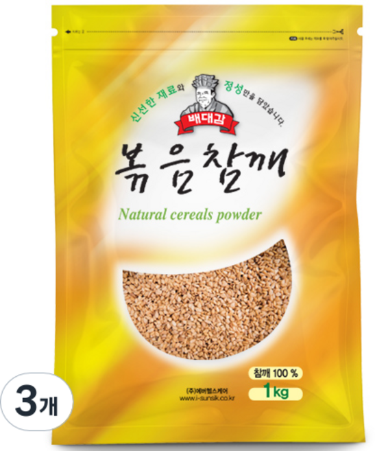 배대감 볶음참깨, 1kg, 3개