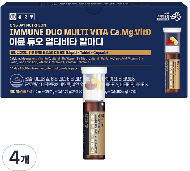 종근당 이뮨 듀오 멀티비타 칼마디, 7회분, 4개