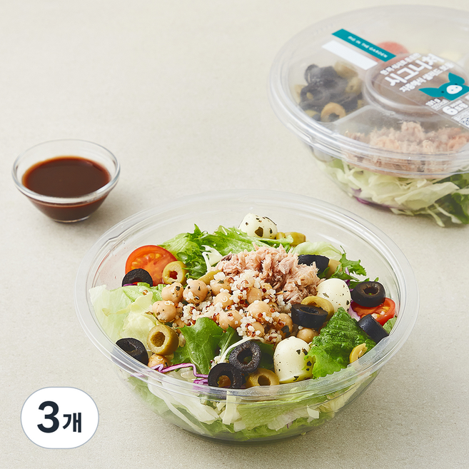 피그인더가든 시그니처 지중해식 샐러드 보울, 191g, 3개
