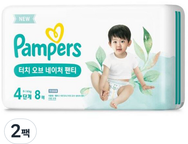 팸퍼스 아르모니 터치 오브 네이처 기저귀 4단계 아동용 팬티형 아동공용, 16매