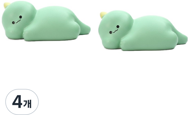 코코리유 누워있는 동물 미니어처 피규어 용 혼합색상 4.4cm, 4개