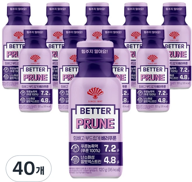 동화약품 배러푸룬 주스, 120g, 40개 - 쿠팡