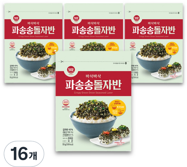 바다모아 파송송 돌김자반, 55g, 16개
