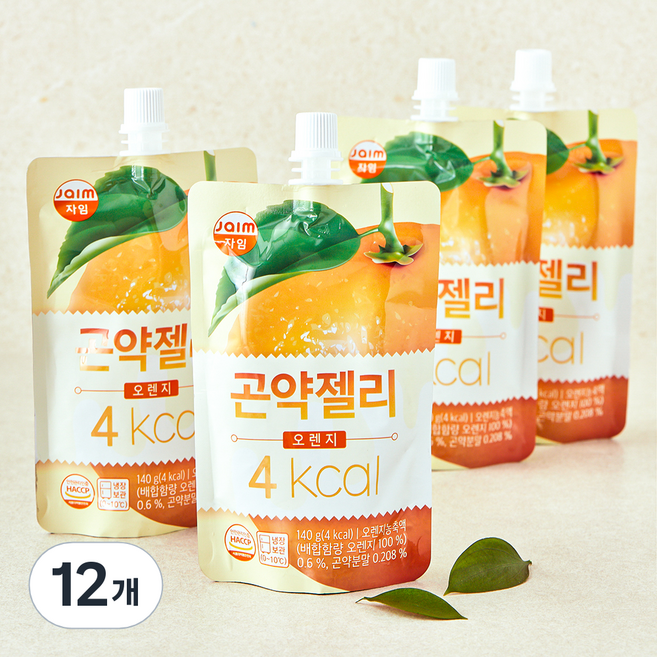 jaim 곤약젤리 오렌지, 140g, 1개입, 12개
