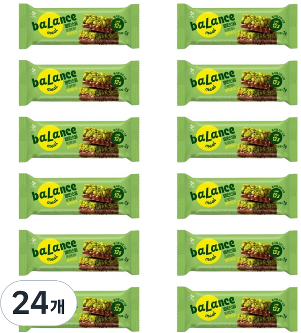 CJ제일제당 밸런스밀 프로틴바 말차초코, 38g, 24개