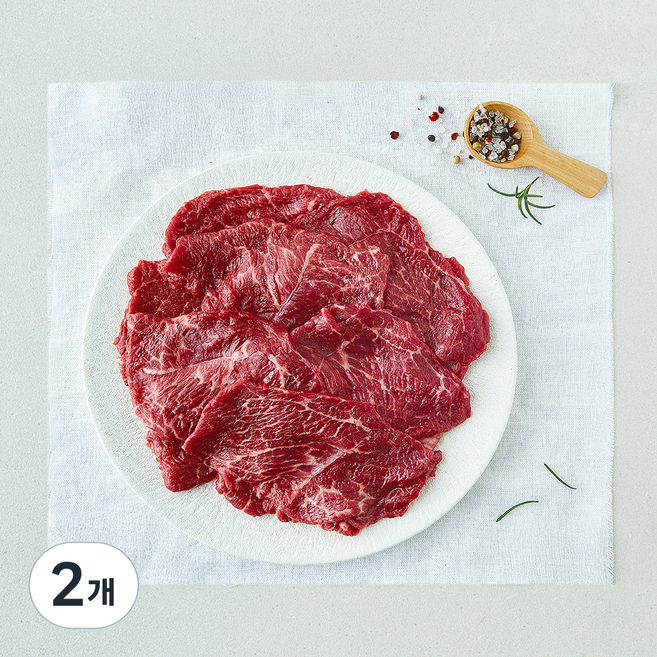 1등급 육교시 한우 꾸리살 슬라이스 (냉장), 2개, 300g