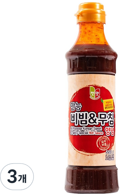 첫맛 만능 비빔 무침 양념, 550g, 3개