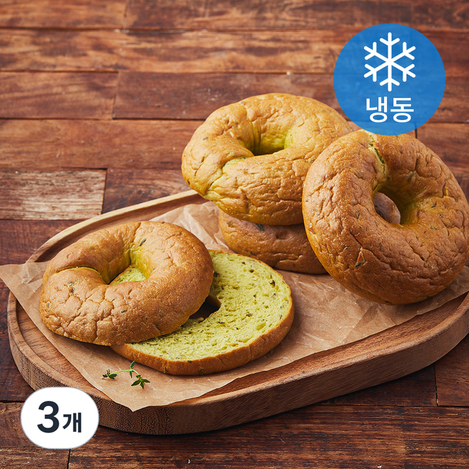 비그레인 시카고 프로틴 대파 베이글 4개입 (냉동), 480g, 3개