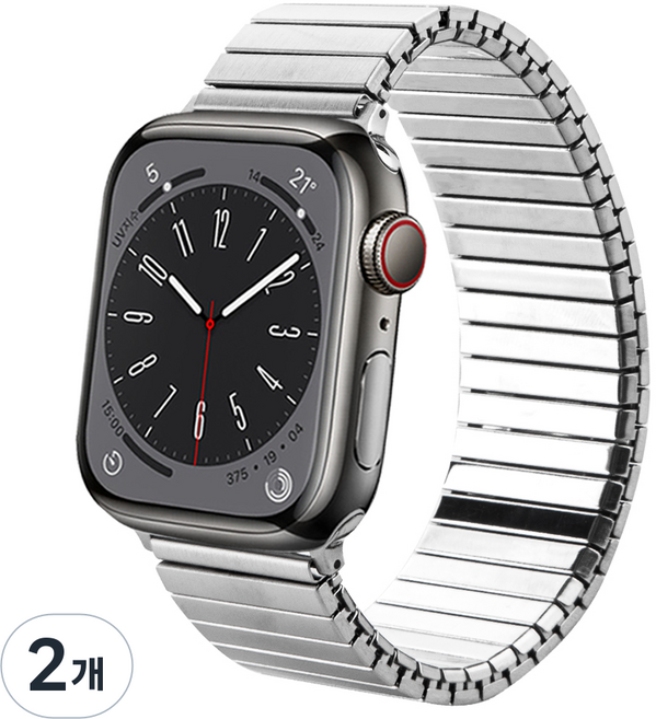 아이몰 메탈 브레이슬릿 밴드 스트랩 기본형 S, 실버, 2개