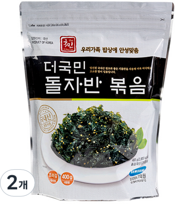 더국민 돌자반 볶음, 400g, 2개