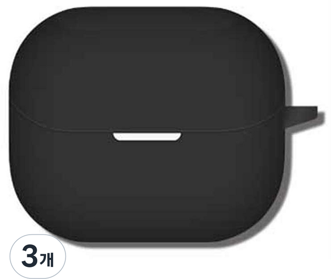 TEN BRIDGE 簡潔霧面矽膠保護殼, 相容Galaxy Buds 3 / 3 Pro, 3個, 黑色