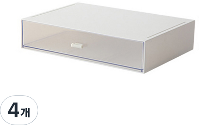 더홈스 DIY 미니 수납 투명 정리함 1칸 1세트, 4개