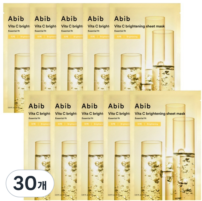 아비브 비타 씨 미백 시트 에센셜핏 마스크팩, 1개입, 30개