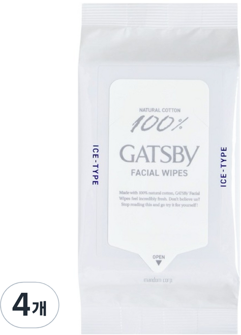 갸스비 훼이셜 세안티슈 아이스 타입, 42매입, 4개
