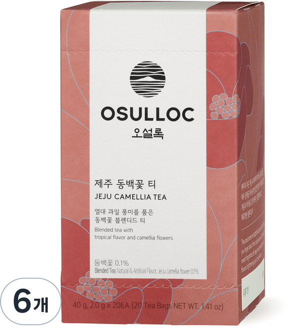 오설록 제주 동백꽃 티백, 6개, 2g