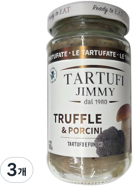 TARTUFI JIMMY Ready to Eat 松露牛肝菌蘑菇醬, 3個, 180g