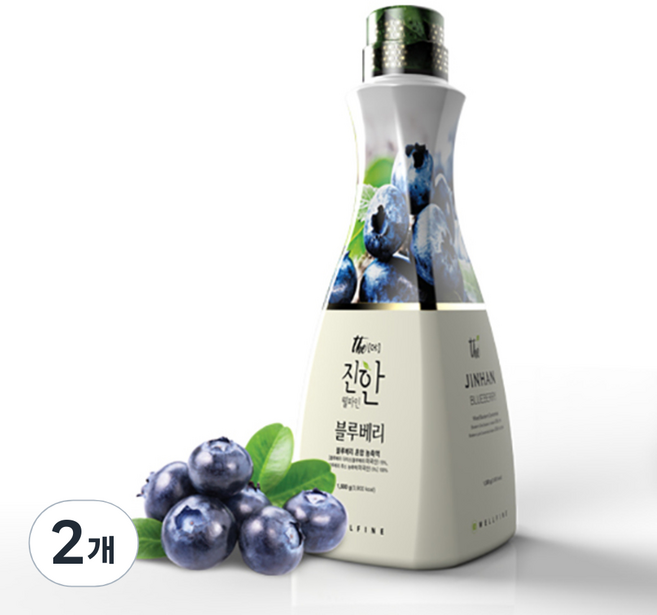 웰파인 블루베리 농축액 1500g, 1.5L, 2개