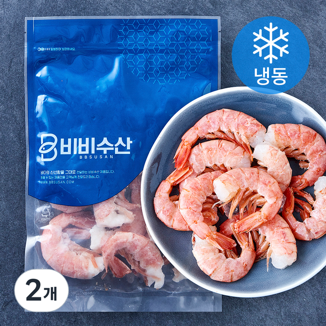 비비수산 특대 아르헨티나 붉은 새우 이지필 (냉동), 2개, 300g