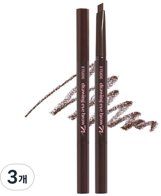에뛰드 드로잉아이브로우 프로 0.25g, 03 브라운, 3개