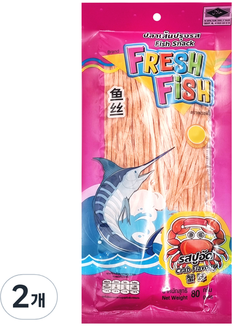 프레쉬피쉬 스낵 크랩 꽃게맛, 80g, 2개