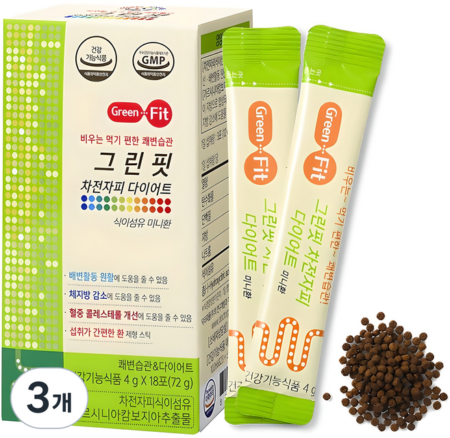 닥터피플 그린핏 차전자피 다이어트, 72g, 3개