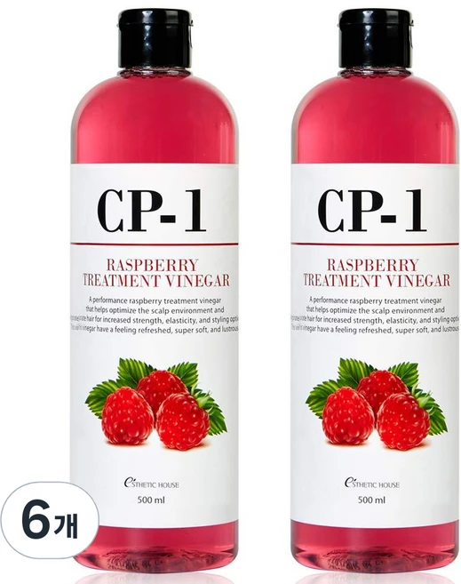 씨피원 라즈베리 헤어 식초 트리트먼트, 500ml, 6개 - 쿠팡