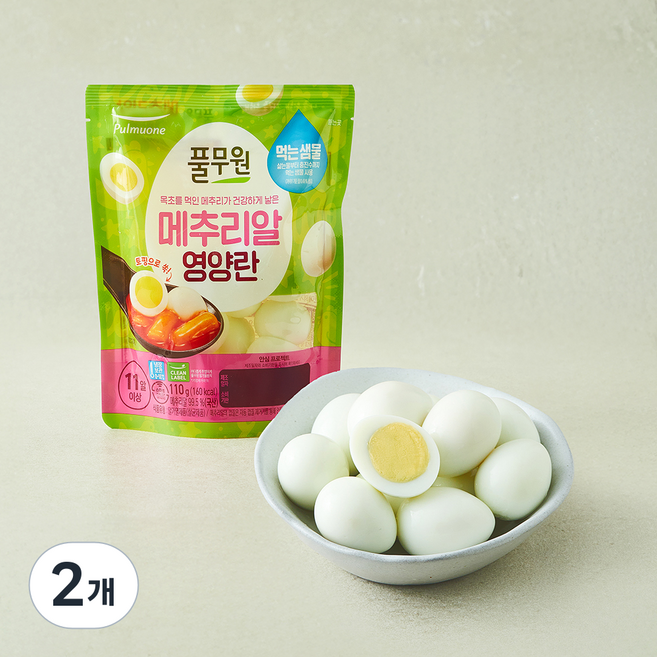 풀무원 깐메추리알 영양란, 110g, 2개
