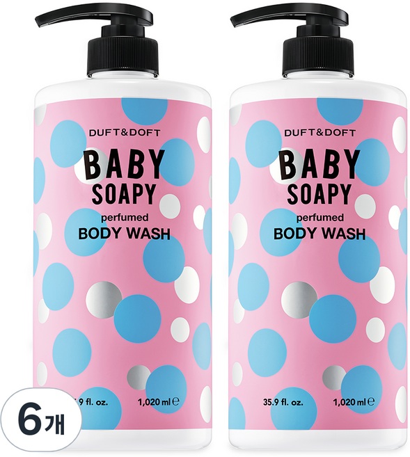 더프트앤도프트 퍼퓸드 바디워시 베이비소피, 1.02L, 6개