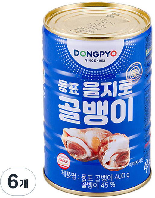 동표을지로 골뱅이 통조림, 400g, 6개
