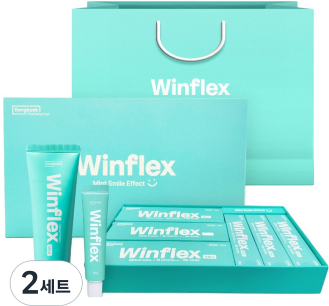 Winflex 東國製藥 頂級口氣護理牙膏 100g x 3入 + 30g x 3入 組合 + 購物袋, 2套