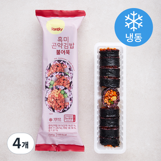 랠리 곤약김밥 불어묵 (냉동), 220g, 4개
