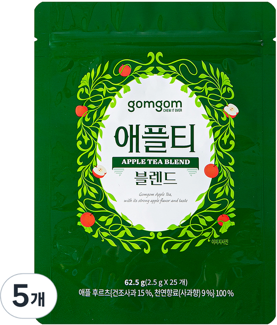 곰곰 애플티 블렌드, 2.5g, 25개입, 5개