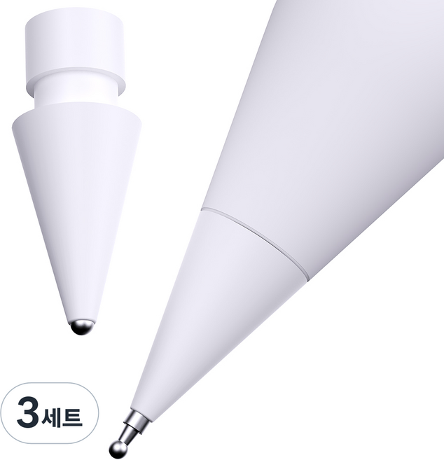 구스페리 애플펜슬 펜촉 반영구 메탈 팁스 샤프형 + 볼펜형 세트, 화이트, 3세트