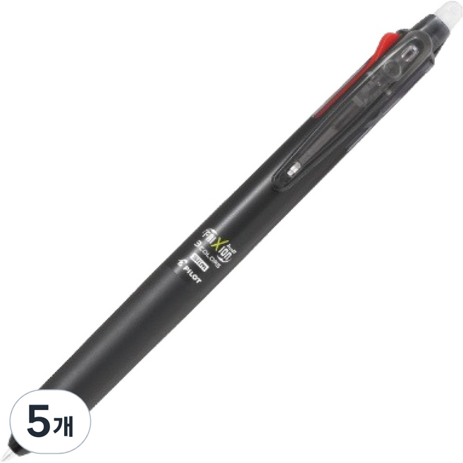 프릭션 슬림 3색 볼펜 0.5mm, 블랙, 5개