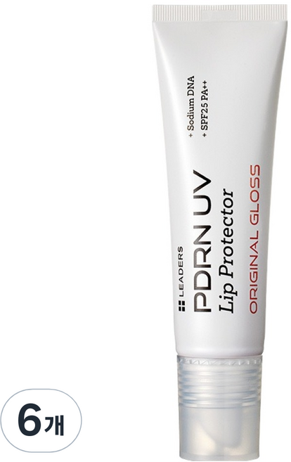 2위 - 리더스 PDRN UV 프로텍터 립글로스 SPF25 PA++, 오리지널글로스, 10ml, 6개