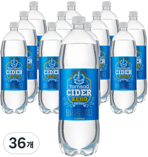 탐사 제로 사이다, 1.5L, 36개