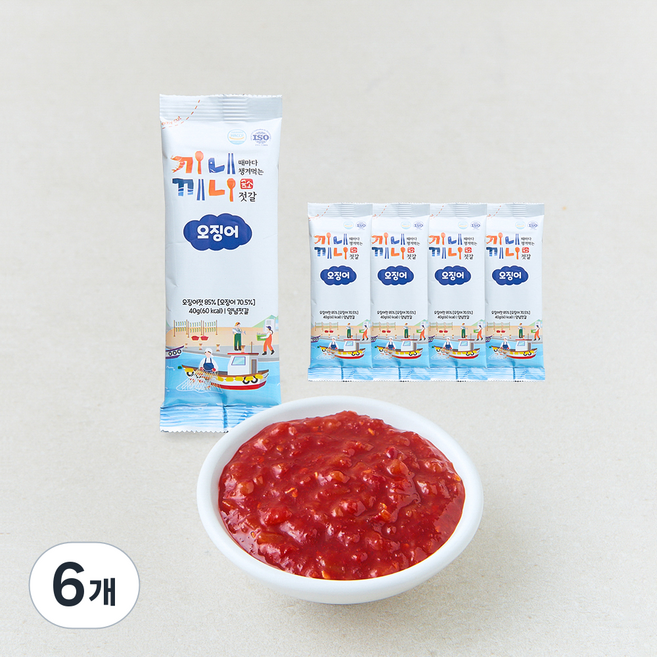 천년의젓갈협동조합 끼니끼니 오징어젓 5개입, 200g, 6개