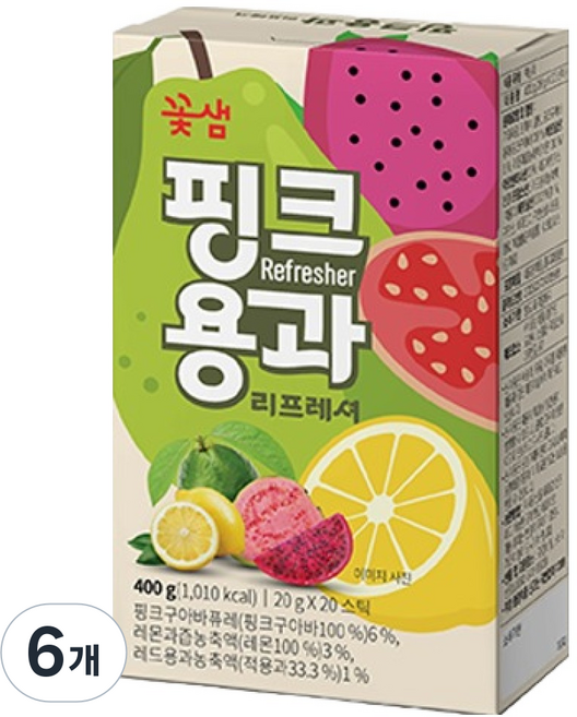 꽃샘 핑크용과 리프레셔, 20g, 20개입, 6개