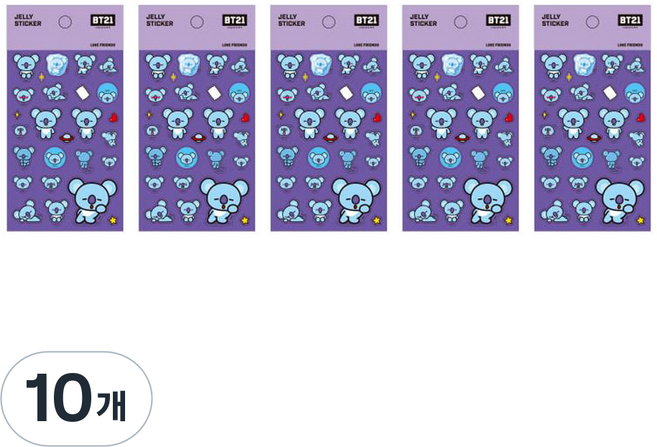 STUDIO EIGHT LINE FRIENDS BT21 果凍貼紙, KOYA, 10個
