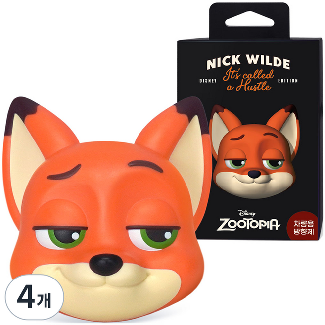 스턴 주토피아 닉 리필형 차량용 방향제, 4개, 썸머나잇체리