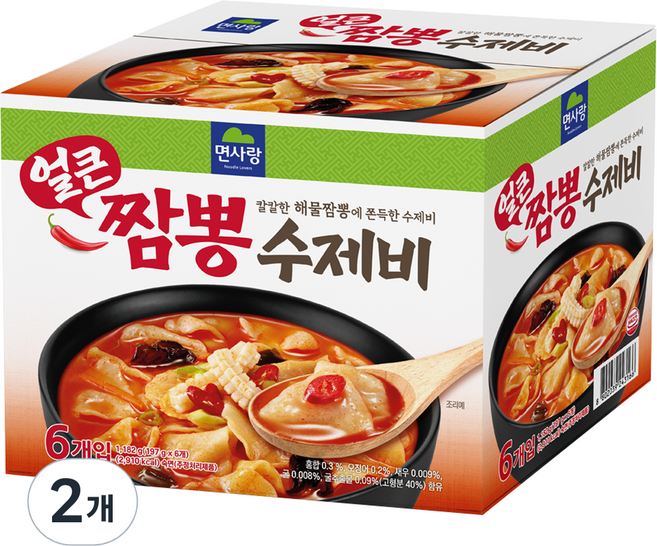 香辣海鮮麵疙瘩 6包, 1.182kg, 2盒