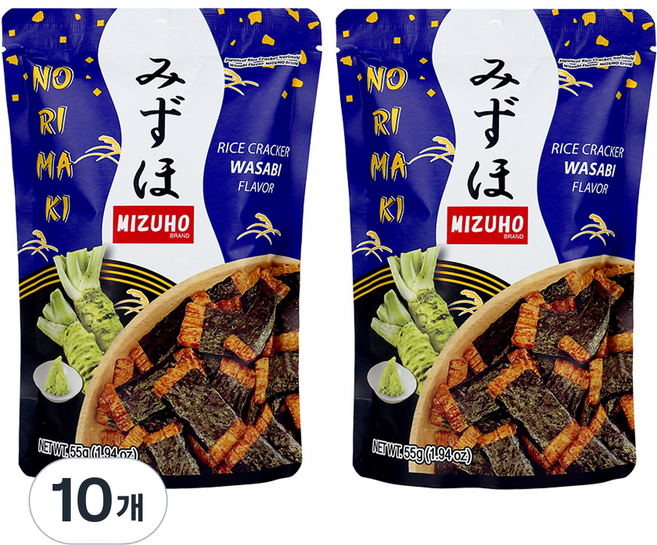 미즈호 노리마끼 와사비, 10개, 55g
