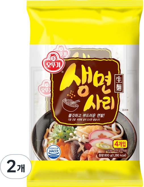 오뚜기 생면사리, 800g, 2개