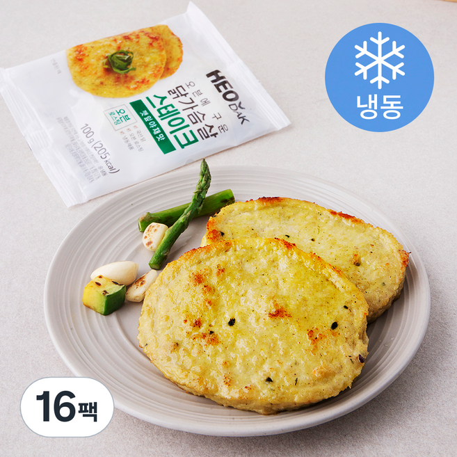 허닭 오븐에 구운 닭가슴살 스테이크 깻잎야채맛 (냉동), 100g, 1개입, 16개