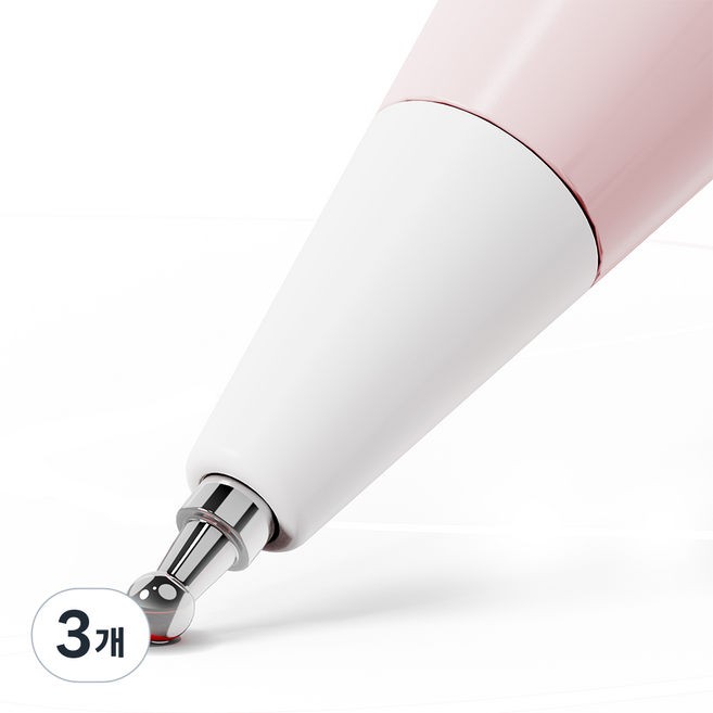 누아트 애플펜슬 메탈 반영구 펜촉 1세대/2세대/Pro 호환, 화이트(샤프형), 3개