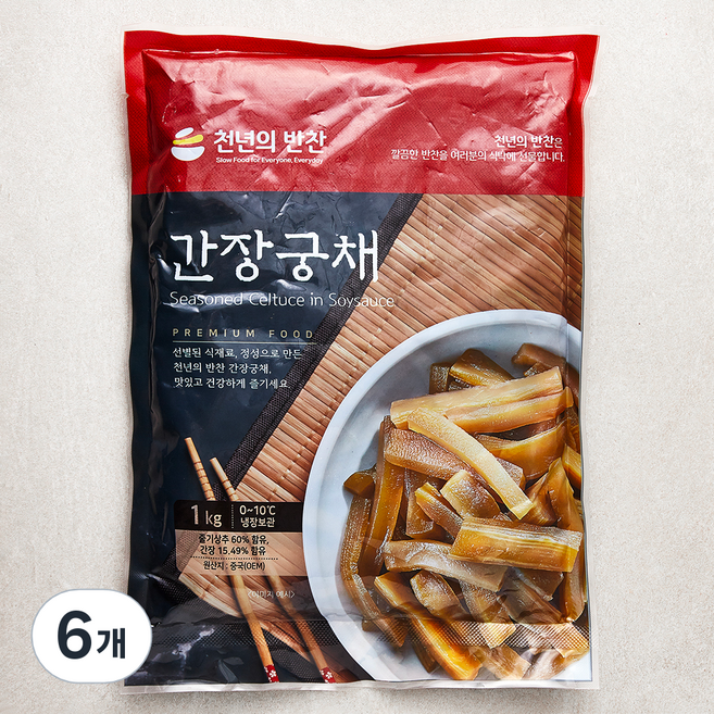 천년의반찬 간장궁채, 1kg, 6개