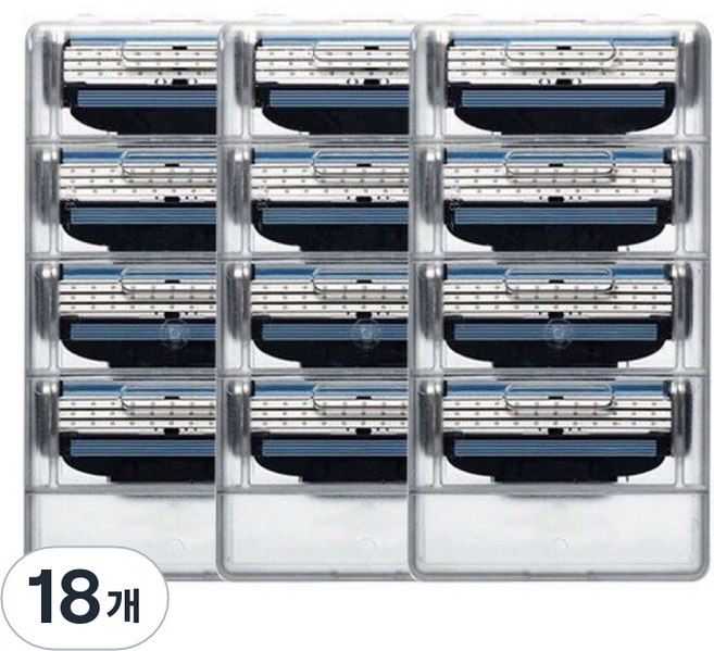온비유 3중 면도날 질레트 마하3 호환, 4개입, 18개