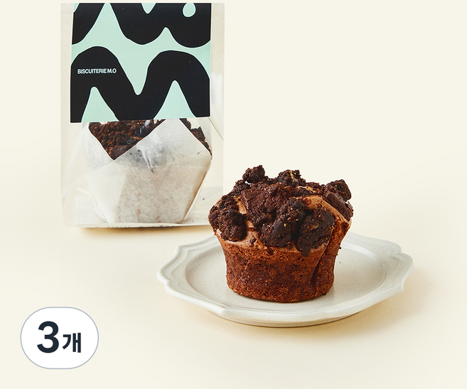 비스퀴테리엠오 브라우니 케이크, 80g, 3개