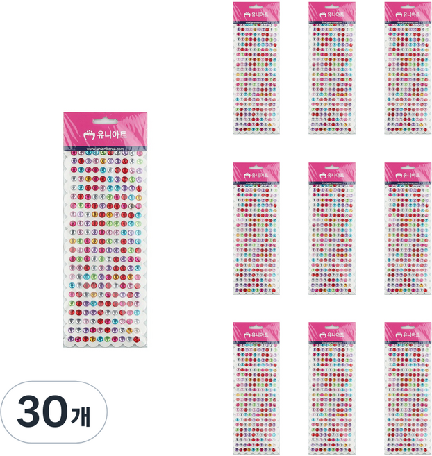 유니아트 비즈스티커, 77번, 30개