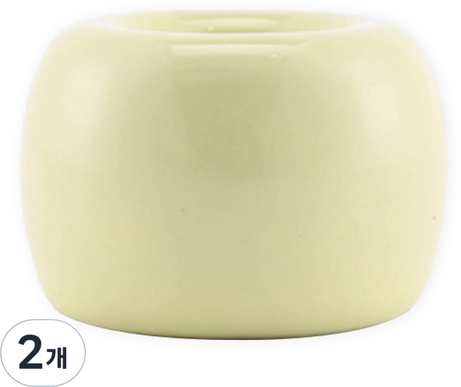 뉴앤룩 칫솔꽂이 세라믹 스탠드, 레몬, 2개